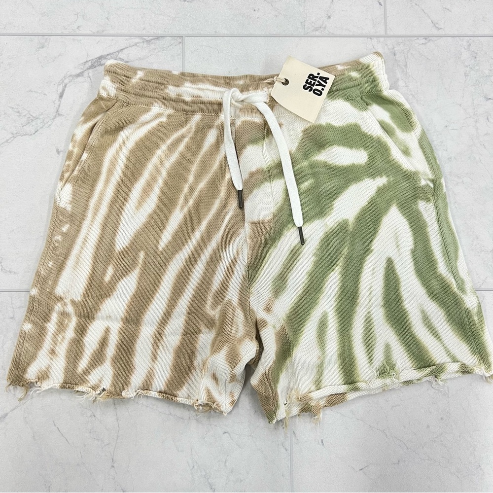 (SE-4) SER.O.YA Declan Knit Tie Dye Shorts - Picture 4 of 7